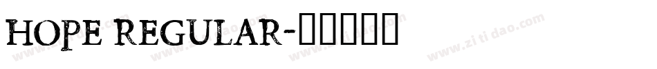 HOPE Regular字体转换